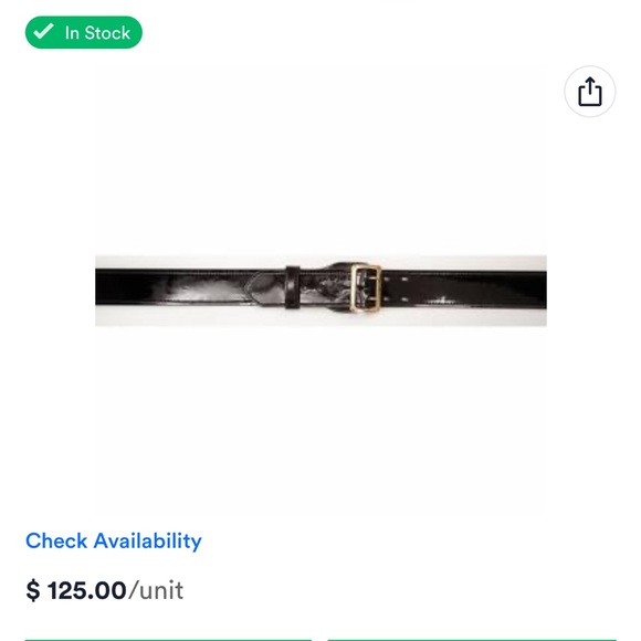 GOULD & GOODRICH Duty Belt, 44” 2 1/4 Inch Width, Hi-Gloss, Synthetic Polymer - Picture 3 of 4